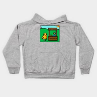 striped square pixel theme Kids Hoodie